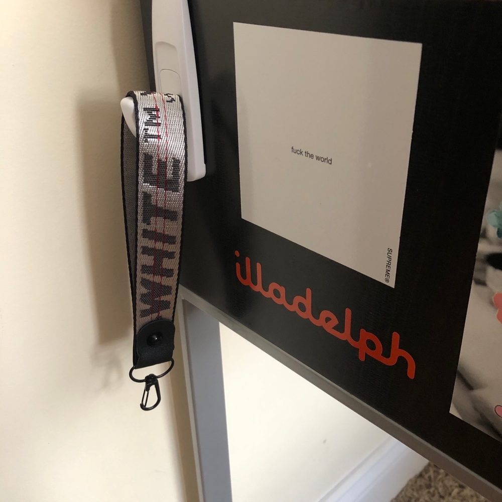 Off white keychain lanyard